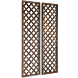 MyGift Wood Wall Hanging Garden Trellis for Climbing Plants, Set of 2