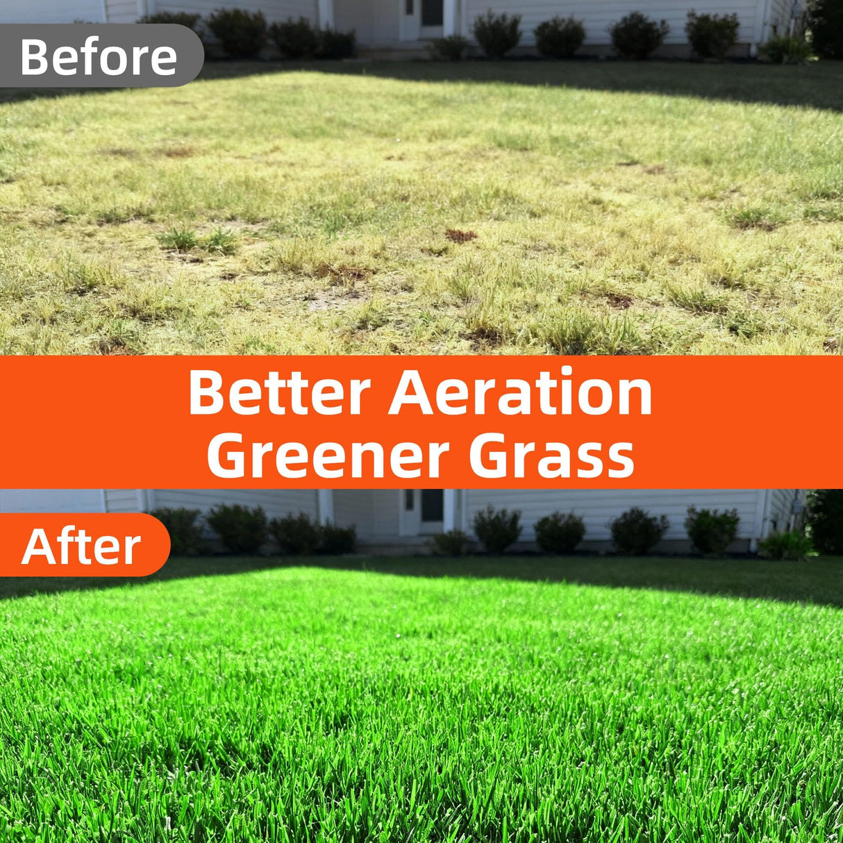 DomiHapi Lawn Aerator with Spring-Loaded Automatic Soil Removal Design