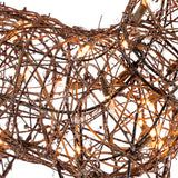 Alpine Corporation | 35" Outdoor Rattan Reindeer Decoration with 60 White LED Lights – Lighted Christmas Lawn & Yard Décor, Weather-Resistant Holiday Display