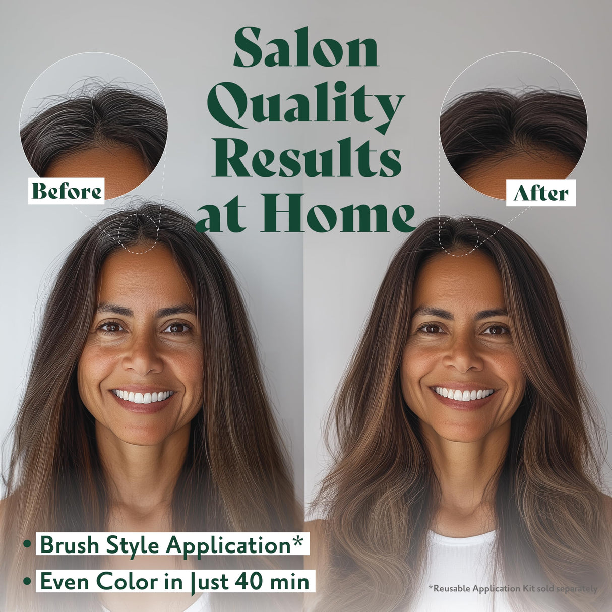 Herbatint Permanent Hair Dye - 5N Light Chestnut - For Up To 100% Gray Coverage of Resistant Gray Hair - Ammonia-Free, Alcohol-Free & Vegan - Salon Influenced Hair color 5.75 fl oz (4 Pack)