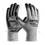 COOLJOB 12 Pairs A4 PU Cut Resistant Safety Work Gloves with Grip, L