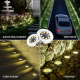 SOLPEX 20 Pack Solar Ground Lights Waterproof, Solar Powered Garden Lights, Landscape Lighting for Pathway Driveway Patio Backyard Walkway (Warm White)