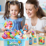 Magic Gel Water Elf Toy Kit, Aqua Fairy Water Gel Kit for Kids with 10PCS Aqua Jelly Gels & Animal Mold, Gift for Christmas, Easter, Birthday, New Year, Creative Art Craft Girls 6 7 8 9 10 Year Old