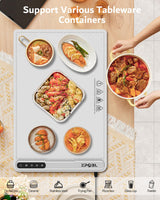 Warming Mat for Food -Electric Food Warming Tray (24"x16"), Rapid Full-Surface Heating, Portable & Rollable Versatile Food Warmer for Countertop, Perfect for Gatherings, Parties &Everyday Use