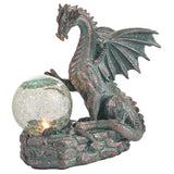 TERESA'S COLLECTIONS Garden Sculptures & Statues, Solar Dragon Outdoor Statues Figurines, Resin Bronze Gothic Garden Decor Lawn Ornaments Patio Yard Decorations Gifts for Mom Women, 8"