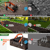 Walensee Rotary Cultivator Garden Tool, 2-in-1 Hand Tiller & Weeder