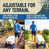 Cooler Wheel Kit for Yeti, RTIC, Igloo and most other brands - Cooler Cart - Easy-to-install Dolly With Wheel Attachment - Durable, Rust-Resistant Powder-Coated Stainless Steel