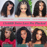 16 Inch Bob Lace Front Wigs Human Hair 13x6 Bob Wig Human Hair Glueless 210 Density HD Deep Wave Lace Front Wigs Human Hair Pre Plucked With Baby Hair Short Wigs For Black Women Curly Human Hair Wig