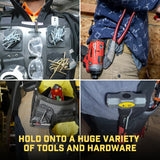 Holstery MagMaster | Magnetic Tool Holder - Strong Clip-On Belt Magnet Holster for Screws, Hammer, Sockets, Pliers, Drill Bit, Wrench, or Any Magnetic Tools and Hardware