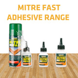 Everbuild Mitre Fast Two Part Instant Bonding Kit, 50g Adhesive & 200ml Activator - Ideal for All Cornice and Profile Mitres, Trims & Picture Frames