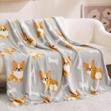 Bedsure Gentlesoft Corgi Blanket for Dog Lovers, Thick Warm Sherpa Throw Corgi Gifts for Women, Men, Kids, Teen Girls Boys, Teenage, Grandkids, Christmas Decor Winter Blanket with Dogs on it, 50"x60"