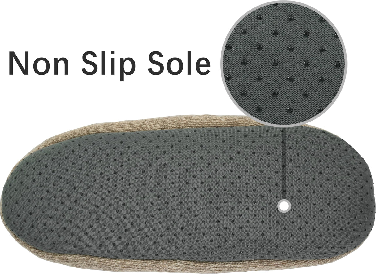 BenSorts Winter Thick Fuzzy Slipper Socks for Men Christmas Cozy Grip Socks Slipper Non Slip Gifts Christmas 2 Pairs Dark Gray Khaki Size 10 11 12 13