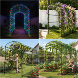 unho 87inch Garden Trellis Arch: for Climbing Plants with Net Metal