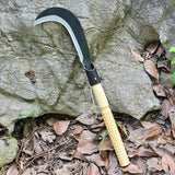 EcoDigilife Billhook Sickle Machete Knife,Clearing Sickle,Manganese Steel Blade Hand held Sickle Tool - Multipurpose Gardening Weeding Grass Sickle and Farming Portable Safety Sickle