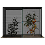 Outsunny 8' x 4' x 6' Crop Cage with Zippered Doors Vegetable Garden, Black