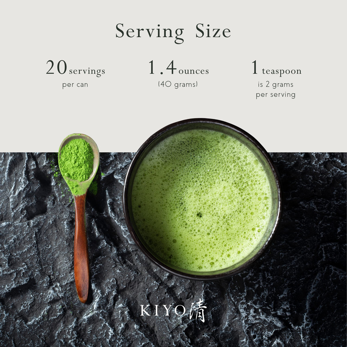 Kiyo Matcha Premium Grade Toyokage Ceremonial Uji Matcha - Pure Japanese First Harvest Ceremonial Grade Matcha Green Tea Powder from Uji, Japan (40g/1.4oz)