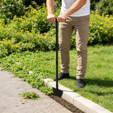 LLARGUEST Edger Lawn Tool, 49 Inch Long Handle Garden Edge with Saw Tooth Blade for Landscaping, Garden,Yard, Camping Heavy Duty Half Moon Edge with T-Grip,Garden Edging Tool
