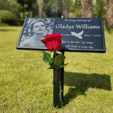 Headstones for Graves - Custom Engraved Grave Markers with Ceramic Photo