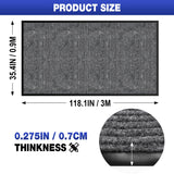 ToLanbbt Commercial Floor Mat 3' x 10' Front Door Mat Extra Large, Industrial Hallway Runner Rug Heavy Duty Outdoor Indoor Utility Mat Low Profile Entryway Carpet Non Slip Backing for Home Office