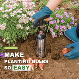 Haliaeetus Bulb Planter Tool, 6 inches Depth Mark Tulip Bulb Planter Tool