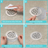 50 Pack Disposable Shower Drain Hair Catcher Mesh Stickers - Peel & Stick Drain Strainers to Prevent Clogs, Strong Waterproof Adhesive, Mess-Free Disposable Drain Covers for Shower & Bathtub