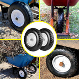4.80/4.00-8 Wheelbarrow Tire and Wheel 16" Flat Free Solid 2PCS Hand Truck