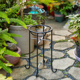 Wenbery Metal Gazing Ball Stand for 10 Inch Ball, Glass Gazing Globes, Black Gazing Globe Display Stand for Garden Decor, Indoor/Outdoor