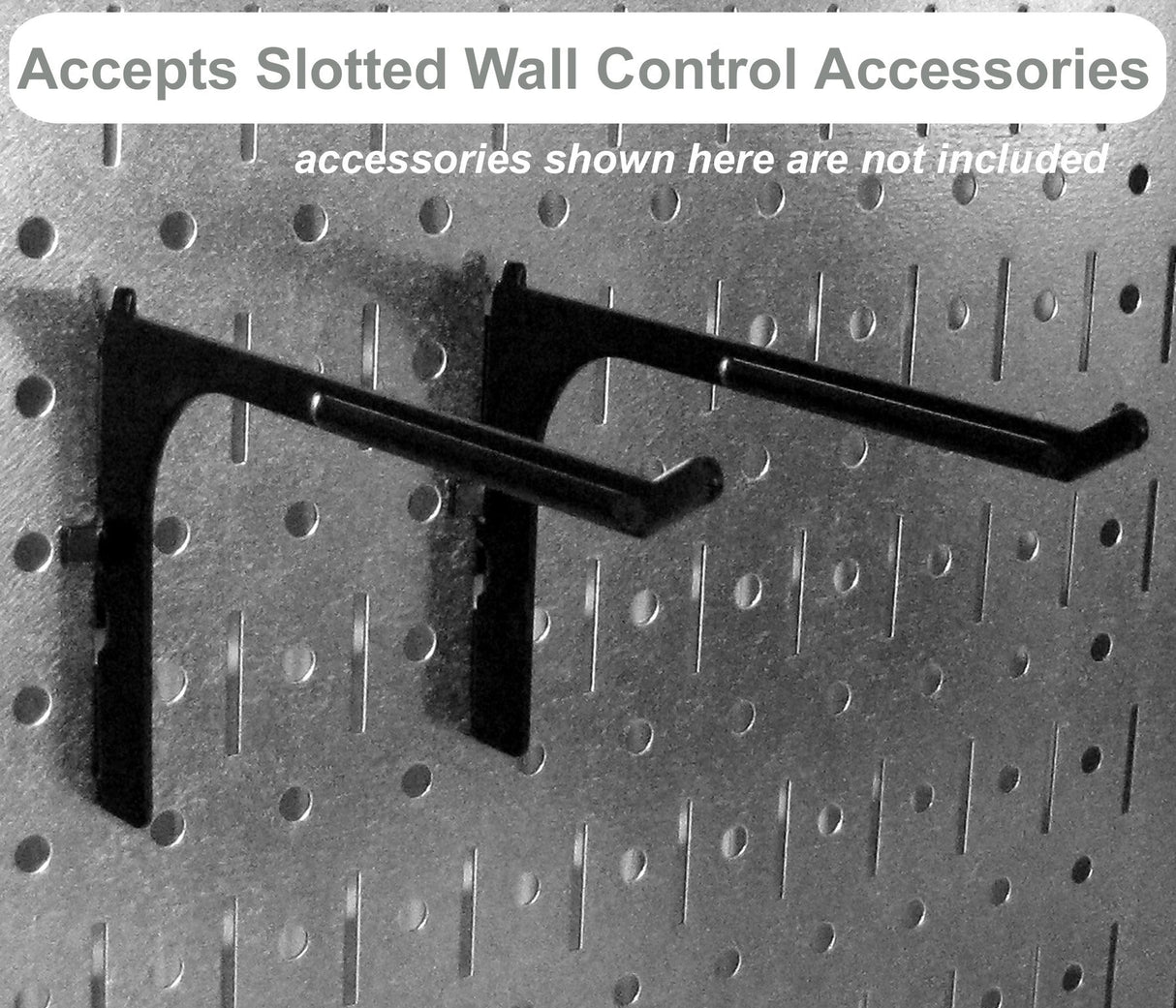Wall Control 30-P-3232B Black Metal Pegboard Pack - (2) 32" Tall x 16" Wide Black Pegboards