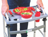 Essential Medical Supply Molded Walker Tray with Cup Holder - Perfect for Mobility and Transport, Fits Most Walkers and Provides Convenient Tray for Almost Any Folding Walker
