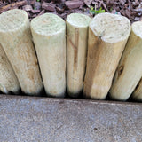 FOREVER BAMBOO Natural Eucalyptus Wood Solid Log for Garden Edging Lawn Landscape Fence Borders 72 in L x 6 in H x 1.25 in D