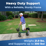 KneeRover Steerable Knee Scooter Knee Walker for Adults for Foot Surgery, Broken Ankle, Foot Injuries - Foldable Knee Rover Scooter for Broken Foot Injured Leg Crutch Alternative with Basket Green