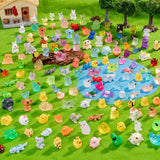 Cuteseven 300Pcs Mini Resin Animals Bulk 300 Styles Variety Tiny Animals Figure to Hide Luminous Glow in The Dark for Miniature Fairy Garden Decoration Hide Crafts Decor