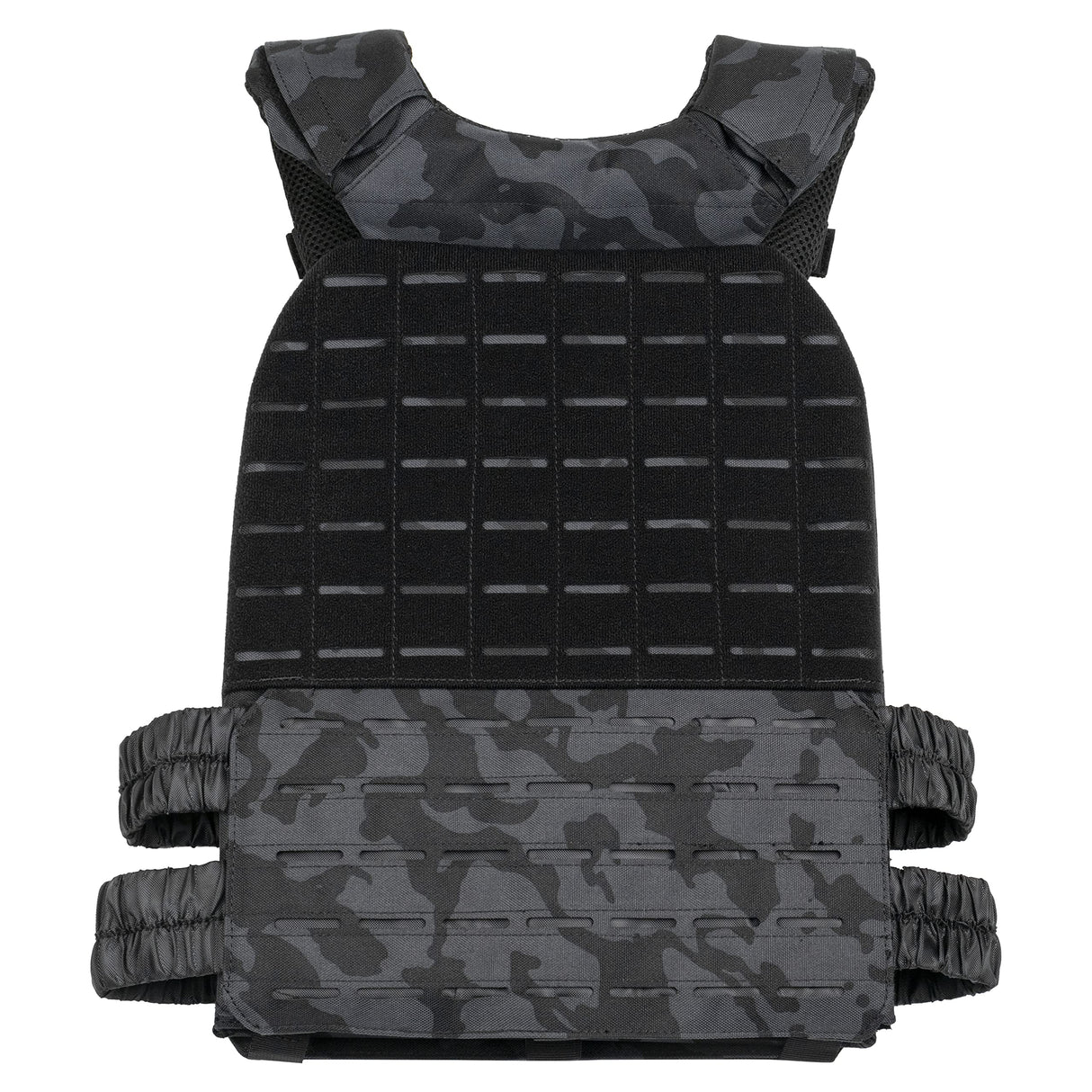 WOLF TACTICAL Adjustable Weighted Vest – WODs, Strength and Endurance Training, Fitness Workouts, Running (Black Camo)