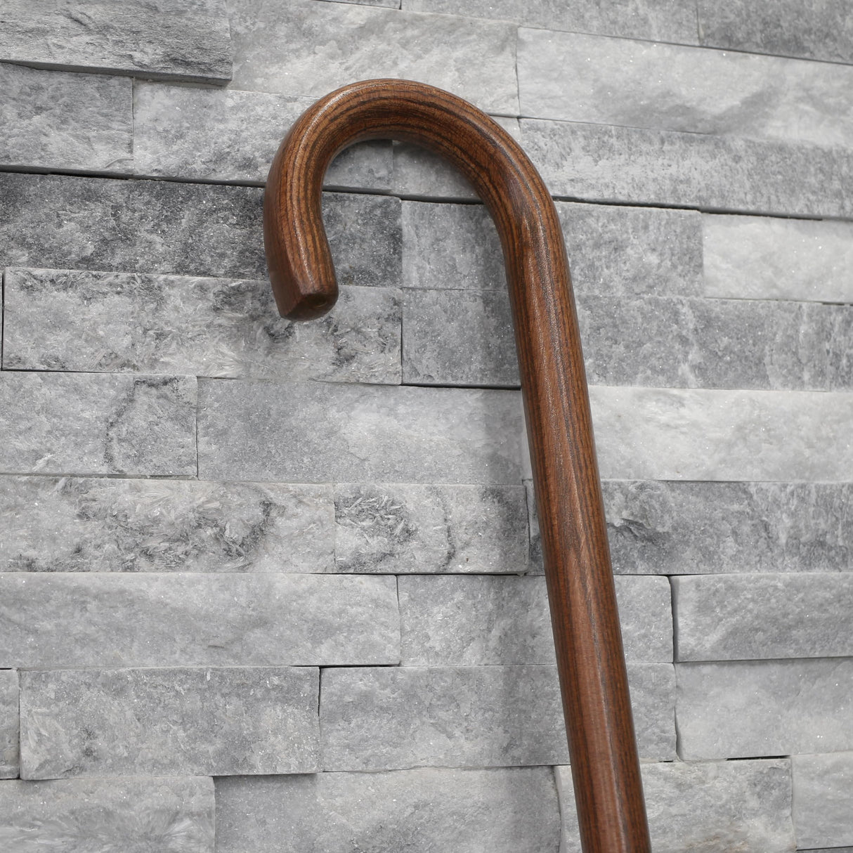 DMI Round Handle Wood Cane, Wooden Walking Cane with Rubber Tip, Durable and Warp Resistant Walnut Wooden Walking Stick, Lightweight and Strong, Holds up to 250 lbs, Made in the USA
