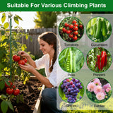 WAENLIR Garden Stakes16 Inch 48 Pack, Tomato cage DIY 4ft 5ft 6ft 7ft 8ft Plant Support Stakes with Connectors and Clips, Plastic Coated Metal Sticks for Tomato Indoor Outdoor