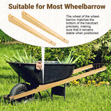 Wheelbarrow Handles Replacement Kit,59'' Wooden Wheel Barrow Parts