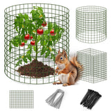 Warmfarm DIY Metal Plant Protectors from Deer, Garden Fencing Animal Barrier Size 11.8 * 15.7 inches, Mesh Plant Cage Chicken Wire Cloche for Plants with Stakes and Nylon Cables