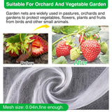 Garden Mesh Netting Kit, 10 * 30FT Ultra Fine Plant Netting Covers with 6 Pcs Garden Hoops & 18 Clips, Row Cover Net Protection for Tree Fruit Barrier Vegetable Fruits Flowers Shrubs Plant Covers Net