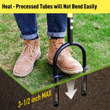 Jardineer Manual Core Aerator Lawn Tool with 2 Hollow Tines, 38" Sharp Grass Aerator for Compacted Soil & Yard Care, Heavy Duty Garden Aerating Tool with Anti-Slip Foot Bar & T-Handle for Lawn Health