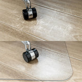 Lociciwayo Desk Chair Mat for Hardwood Floor, Plastic Floor Protector Mat with Non-Slip Texture, Rectangle Hard Floor Computer Chair Mat with Milled Edge (40"x48" inch)
