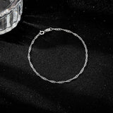 Carffordo 925 Sterling Silver Bracelets for Women, Twist Silver Bracelet