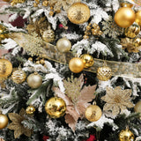 Wironlst Christmas Ball Ornaments - 30pcs Shatterproof Plastic Christmas Ornaments Hanging Ball Decorations for Xmas Tree, Holiday, Wedding, Party (Multi-Size, Gold)
