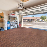 Sorbus 96 Sq. Ft. Wood Grain Floor Tiles Foam Mat EVA Interlocking Mats Tile 3/8-Inch Thick Flooring Wood Puzzle Exercise Mats w/Borders - Home Playroom Basement, Apartment, Trade Show, Baby, Dance