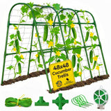 48x48 Cucumber Trellis for Raised Bed - U Shape Vegetable Garden Trellis for Climbing Plants Outdoor - Support for Cucumbers, Pea, Zucchini, Squash,Tomato, Green Bean, Vine, Watermelon, Melon, Pumpkin