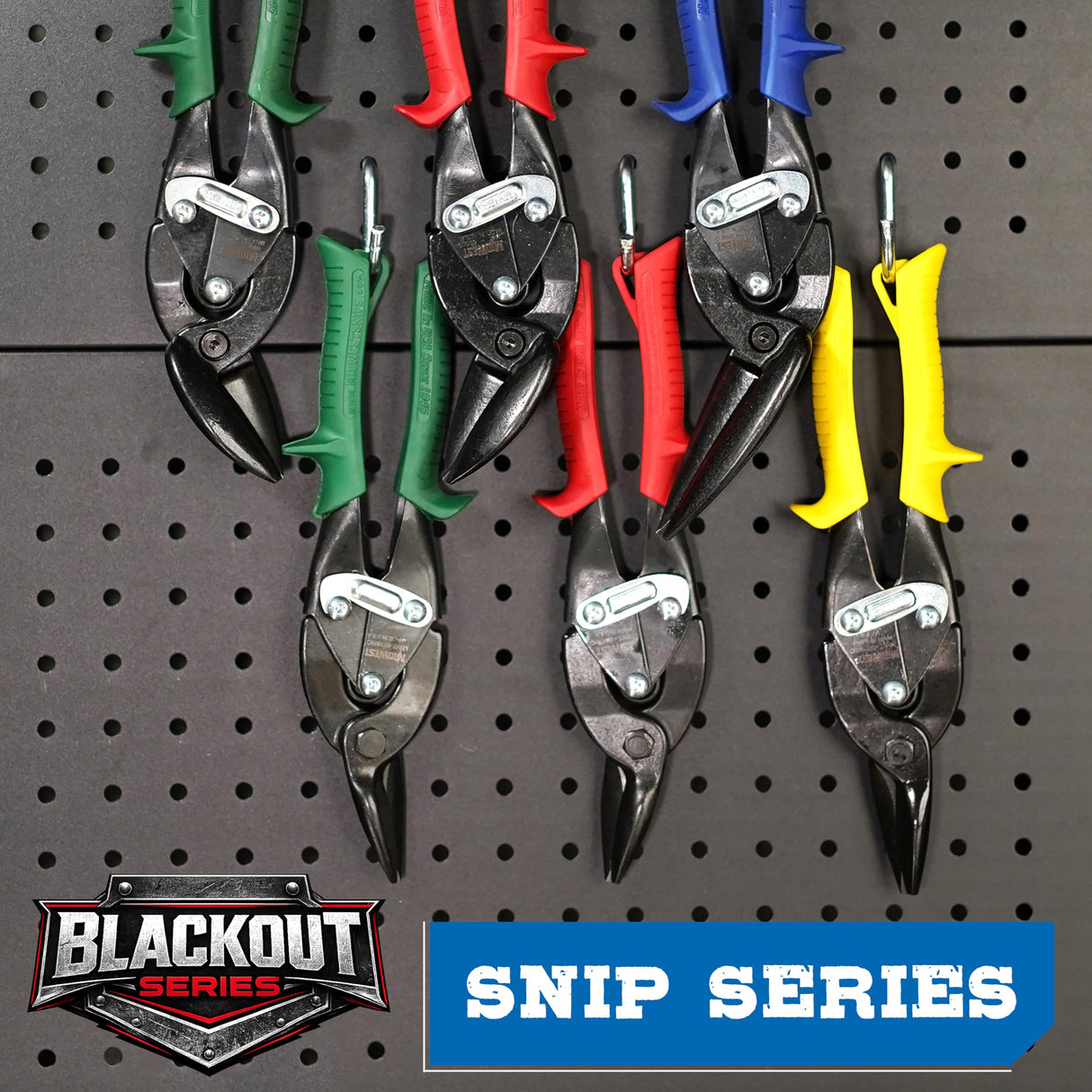 MIDWEST Blackout Series Aviation Snip - Left and Right Cut Offset Tinner Shears, Made in the USA - MWT-6510CO-NP