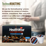 HealthWise Low Acid Unflavored Decaf, Chemical Free SW Process, 99.9% Caffeine Free, Medium Roast - 12 count (Pack of 1)