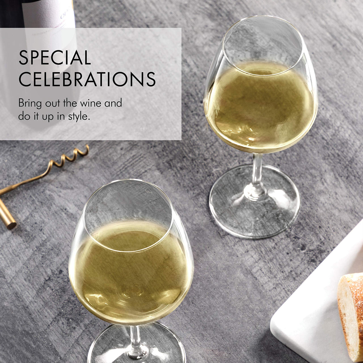 Paksh Novelty Italian White Wine Glasses - - Wine Glass Set for Parties, Weddings, Gifting - Clear Wine Glass, for Red and White Wine - Christmas Gift for Women & Men