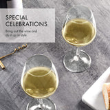 Paksh Novelty Italian White Wine Glasses - - Wine Glass Set for Parties, Weddings, Gifting - Clear Wine Glass, for Red and White Wine - Christmas Gift for Women & Men