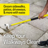 Spear Head Hoe Garden Tool - Long Handle Hoe with 59" Fiberglass Handle, 2 Cushioned Grips, & Stainless Steel Blade with Sharpened Edges & Rake - Multipurpose Garden Hoe for Weeding & More (Yellow)