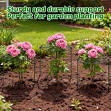TTQ 8 Pack 12 x 15.7 inch Peony Cages and Supports,Metal Grow Through Plant Supports for Outdoor Plants,Flowers Support Rings Top-Heavy Plant Brace Support Hoop for Vegetables,Rose,Tomato,Orchids